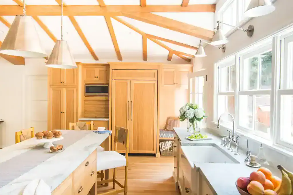 Bright kitchen with.