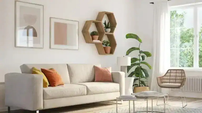 Living room with sof.