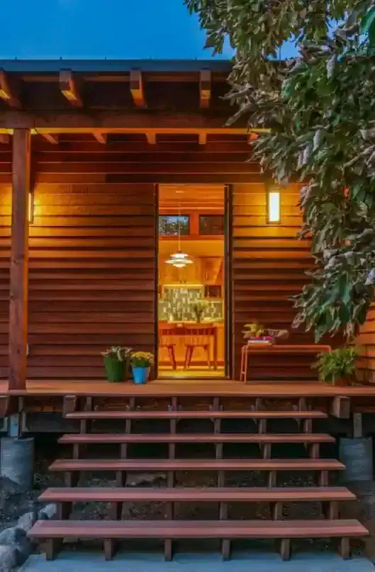   The ADU stands ready for guests—and the owners to use as a temporary home during renovations of the main house.   