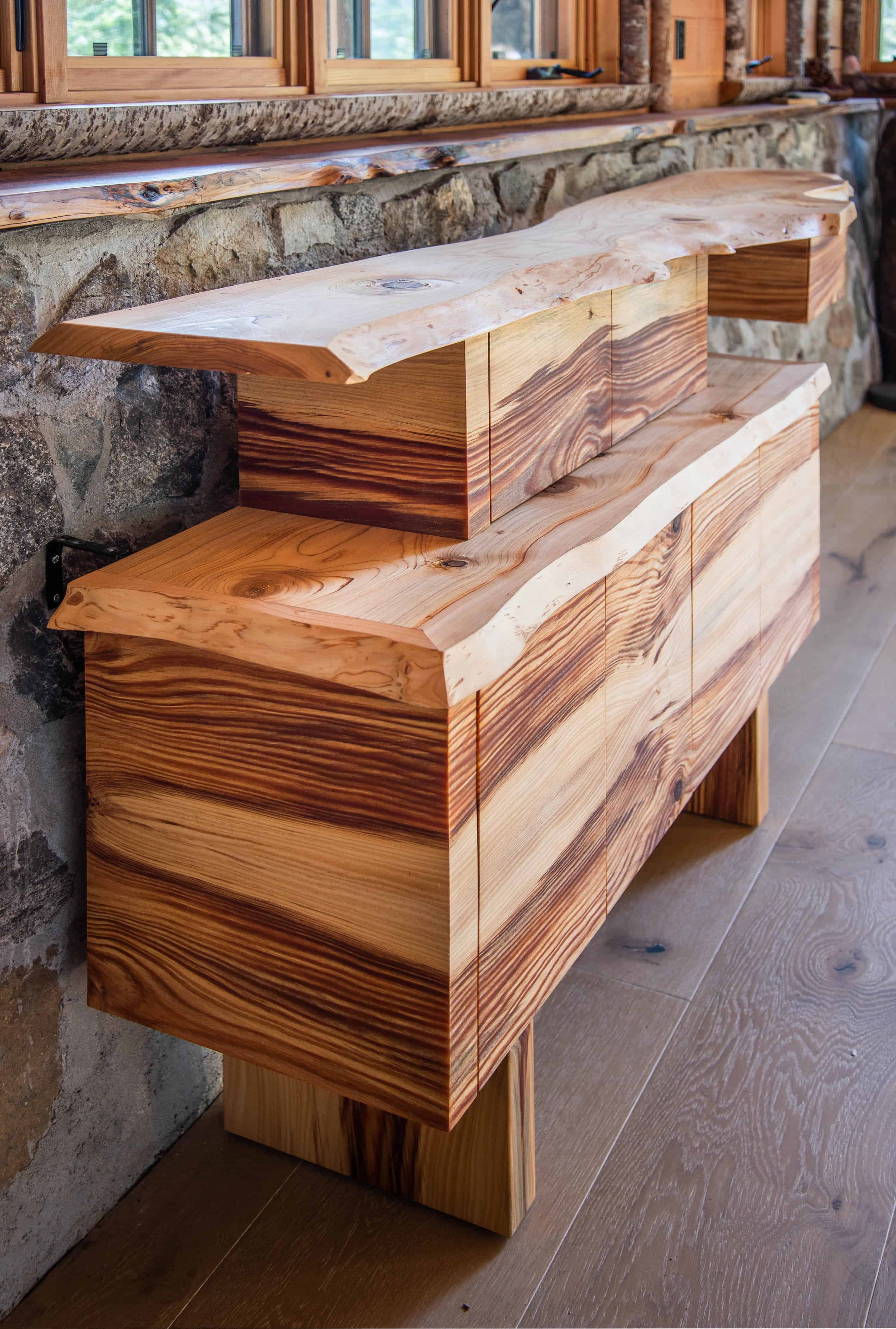 Wooden bench for int.