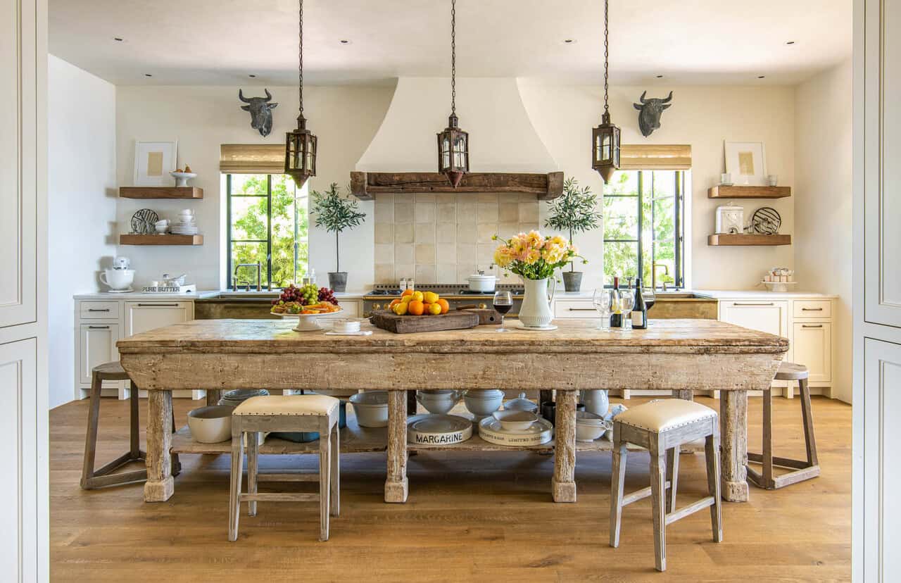 Kitchen with rustic.